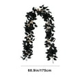 thumbnail image 3 of 69 Inch Black Rose Vine Garland, Artificial Flowers Garland Artificial Rose Garland Black Fake Rose Garland Flowers for Hotel Wedding Home Party Garden Art Decor, 3 of 7