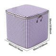 thumbnail image 2 of TopLLC Purple Houndstooth Quilt Storage Bag Wardrobe Finishing Storage Basket Moving Clothes Packing Portable Storage Bag, 2 of 2