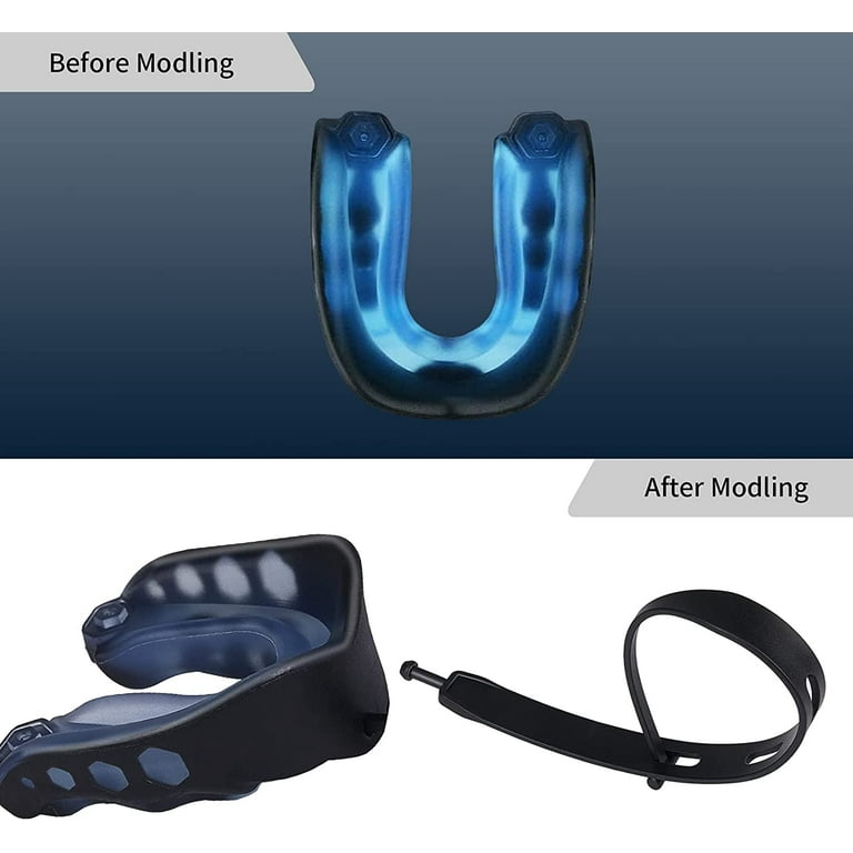 2-Pack Football Mouth Guards – Youth & Adults Sports Mouthguard For Football, Basketball, Hockey, MMA – Triple-Layer Protection