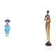 thumbnail image 1 of Figura de muñeca geisha kabuki asiática y escultura de mujer tribal africana. Arte para dormitorio, casa de muñecas, mesa, decoración del hogar., 1 of 8