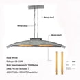 thumbnail image 2 of Vintage Industrial Metal Shade Pendant Light Hanging Ceiling Light Fixture Lamp Without Bulb, 2 of 12