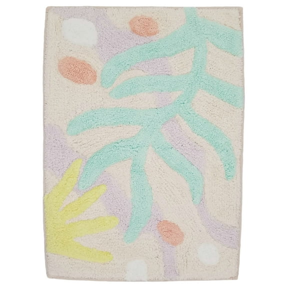 Big One Plush Cotton Tropcial Palm Bath Rug 17x24