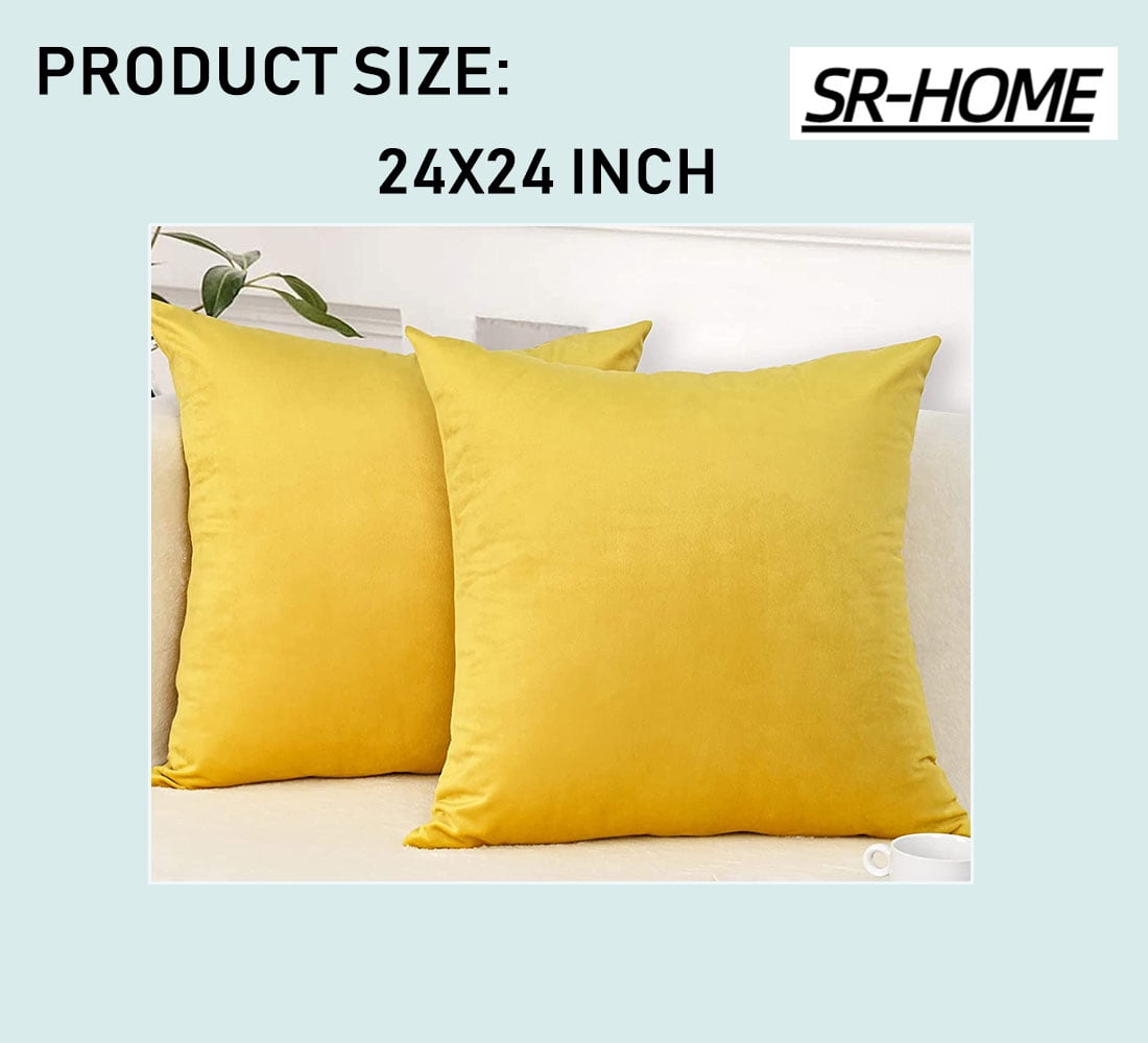 2 Pack Throw Pillow Covers, Decorative Pillow Covers, Solid Sofa