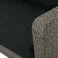 thumbnail image 3 of Tonga Outdoor Wicker Sofa Set with Dark Grey Water Resistant Cushions, Mixed Black, 3 of 6