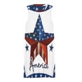 thumbnail image 3 of 4th of July Independence Day Spring Summer Dresses for Women Fashion T-shirt Dress Casual Sleeveless Loose Sundress with Pockets, 3 of 5