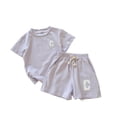 thumbnail image 3 of MEZZALL Child Girls Summer Outfit Sets Short Sleeve Tee And Shorts Two Piece Casual Playwear Comfortable Breathable Kids O-Neck Comfort Daily Clothing Sets, 3 of 3