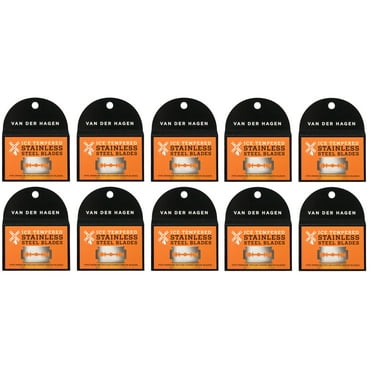 Van Der Hagen Stainless Steel Double Edge Razor Blades 5 Blades (Pack of 10)