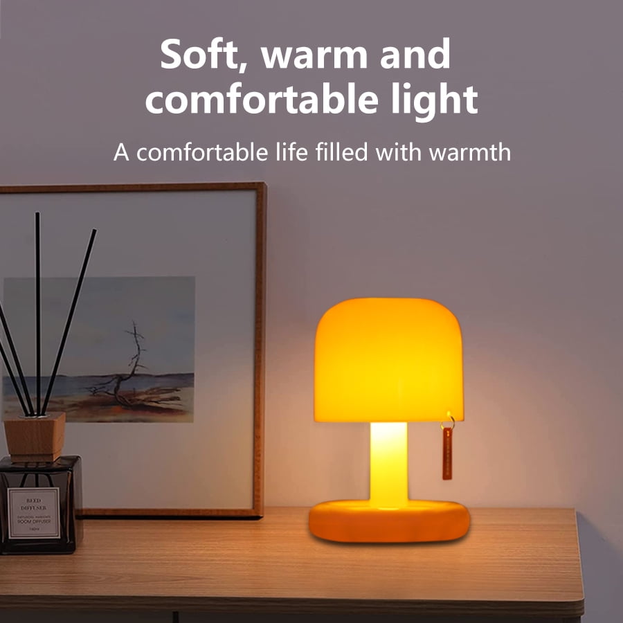 Rechargeable Mushroom Night Light Led Sunset Table Lamp USB Minimalist Desk Bedroom Bar Room Decoration Atmosphere Mood Light