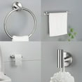 thumbnail image 2 of Tcbosik Bathroom Hardware Set 6 Pieces, Towel Bar Set, Stainless Steel, Wall Mounted, Includes Towel Rail, Paper Towel Rack, Hook and Towel Ring, Brushed Nickel, 2 of 6