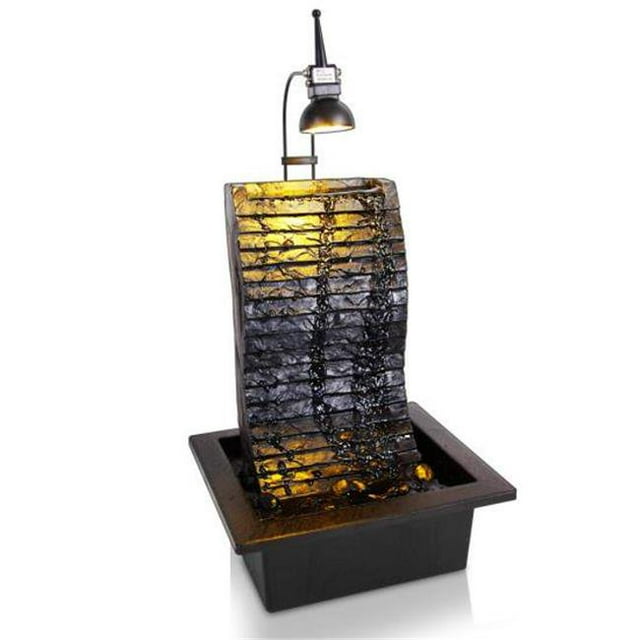 SereneLife SLTWF81LED Tabletop Water Fountain Decoration with LED