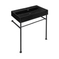thumbnail image 2 of Claire 30 Ceramic Console Sink Matte Black Basin Black Legs, 2 of 10