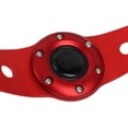 thumbnail image 3 of NFTIGB 13 Inches / 33 cm Racing Style Car Steering Wheel, Polyurethane and Aluminum Construction, Universal Fitment for Standard 6-Hole Hub Adapters, Red, 3 of 9