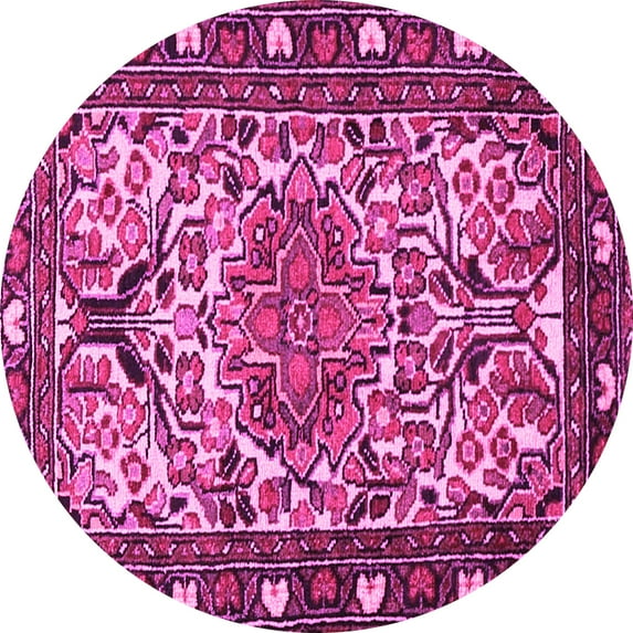 Ahgly Company Indoor Round Persian Pink Traditional Area Rugs, 3' Round