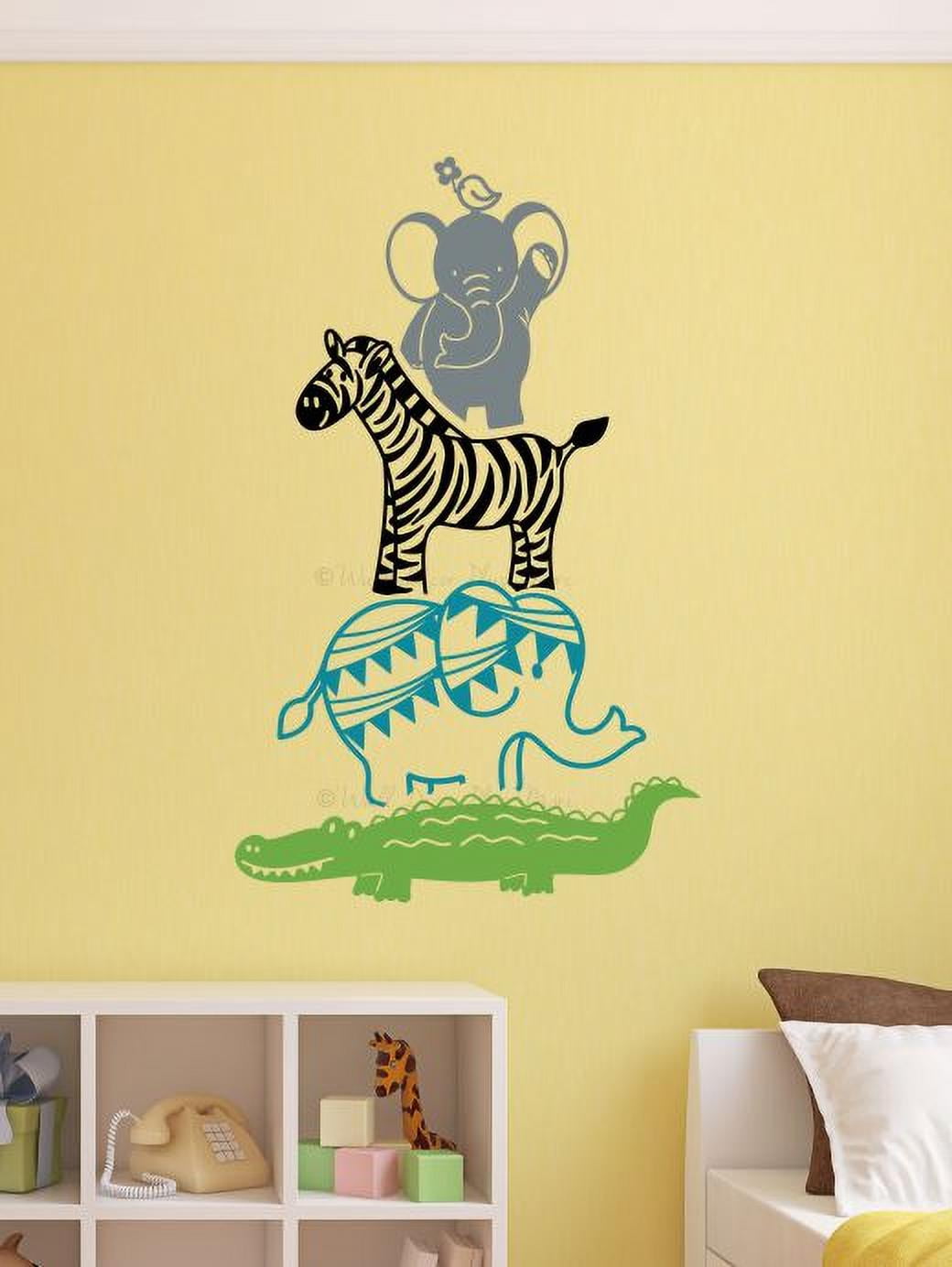Baby Zoo Animals Nursery Decor Room Wall Decals Vinyl Art Stickers 4