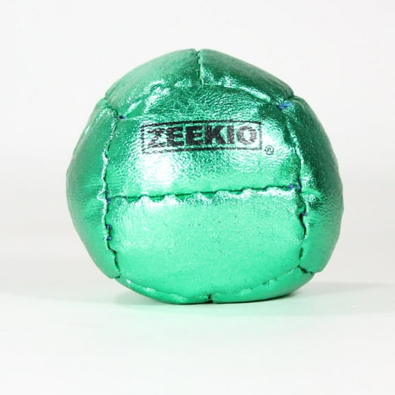 Zeekio Galaxy Juggling Ball - Metallic Series - 12 Panel Leather Ball, 130g, 62mm - (1) Single Ball (Metallic Green)