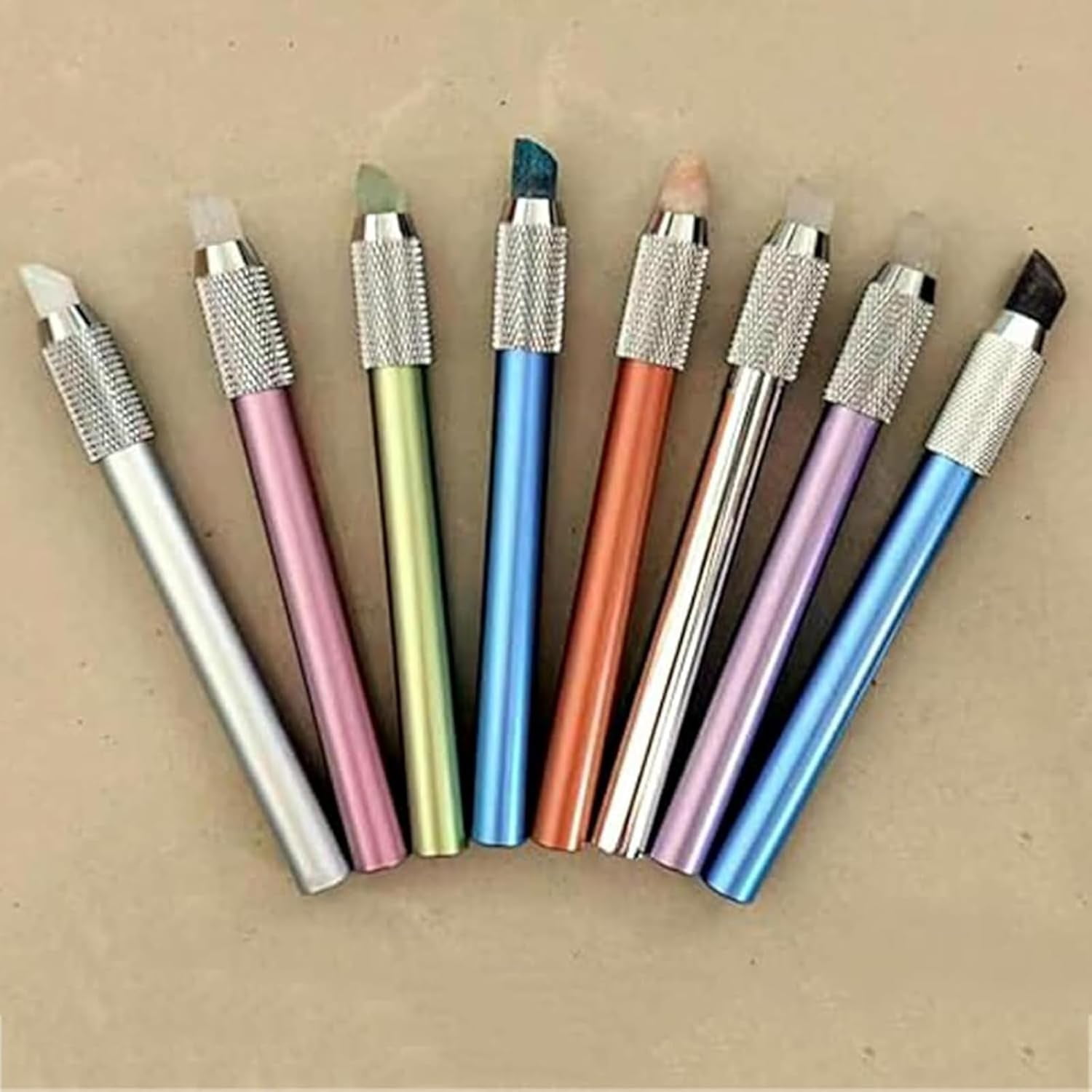 Hardness Test Kit, Scratch Tester Hardness Test Pen, 2-9 Scratch Tester with Storage Box, High Sensitivity, Multi-Faceted Shape, for Industrial Mineral Identification Kit Gem Jade Jewelry