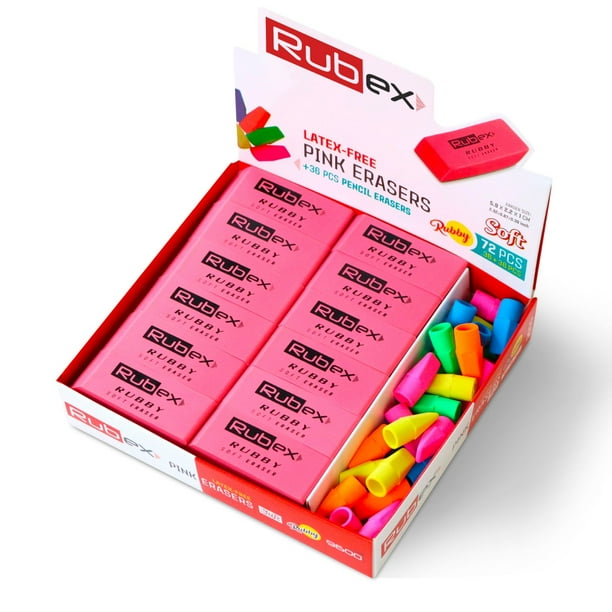 Pink Erasers, Bulk Erasers for Art, School, and Office Use. Ideal for