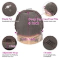 thumbnail image 6 of HAOFAN Water Wave Lace Front Wigs Human Hair Pre Plucked 13x6 HD Transparent 180% Density Brazilian Wet and Wavy Lace Front Wigs Human Hair Wigs for Black Women with Baby Hair (24 Inch), 6 of 8