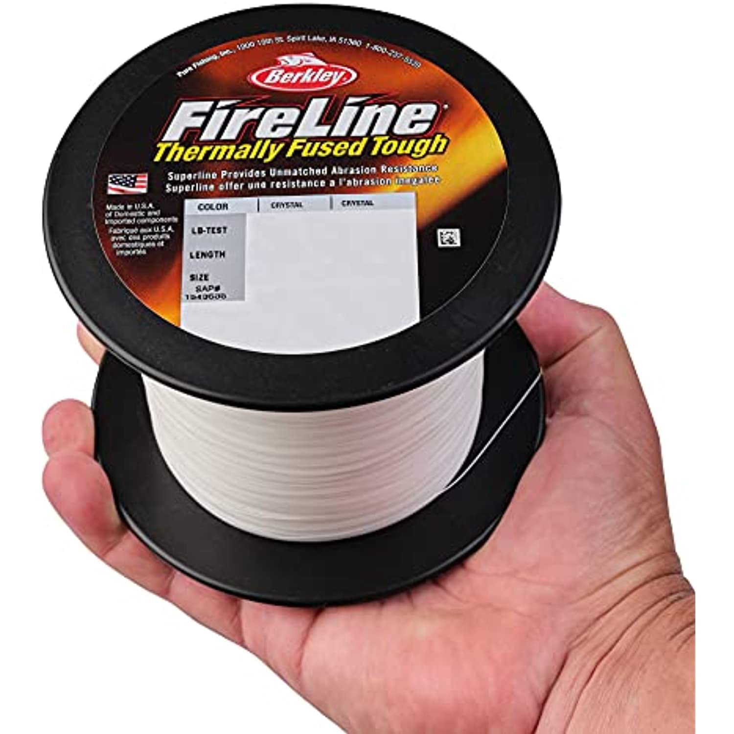 Berkley FireLine® Fishing Line, Crystal, 17 lb Test Strength, 1500 yd