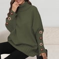 thumbnail image 6 of YueHuiYing Womens Turtleneck Oversized Sweater Chunky Pullover Sweater Casual Fall Loose Knit Jumper Top, 6 of 6