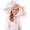 Pink, variant on Women Derby Church Hat Organza Saturday Horse Racing Wide Brim Church Fancy Church Dress Hat with Mesh Flower Decoration