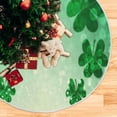 thumbnail image 5 of GZHJMY Lucky Clover Christmas Tree Skirt 48", St. Patrick's Day Tree Skirt Double Layers Polyester Easter Tree Skirt for St. Patrick's Day Holiday Party Decoration, 5 of 6