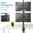 thumbnail image 4 of Mount-lt! Verical Dual Monitor Desk Mount | Fits 13"-32" Screens, 4 of 10