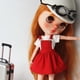 thumbnail image 3 of Vestido de Moda para muñeca CUTICAT negro y rojo 1/6 de con de muñeca, 3 of 8