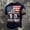 Navy, variant on Xneal 911 25th Anniversary T-Shirt Never Forget 911 Casual Short Sleeve Print Navy Shirts for Men Size 2XL