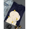 thumbnail image 3 of Image Conscious Elephant With Birds T-Shirt Women -Jay Fleck Designs, Female Large, 3 of 4