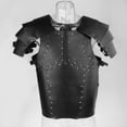 thumbnail image 4 of Traje Cosplay Guardia Ropa Chaqueta Remaches de metal Gótico Steampunk Caballero Armaduras corporales para accesorios teatrales Fiesta Negro Yinane Armaduras de hombro, 4 of 8