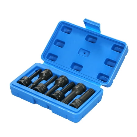 

Andoer 38-inch Drive Impact Socket Set 7 Piece Metric Sizes (5mm 6mm 7mm 8mm 10mm 12mm 14mm) XZN Triple Spline Bit Cr-Mo Steel Socket Set