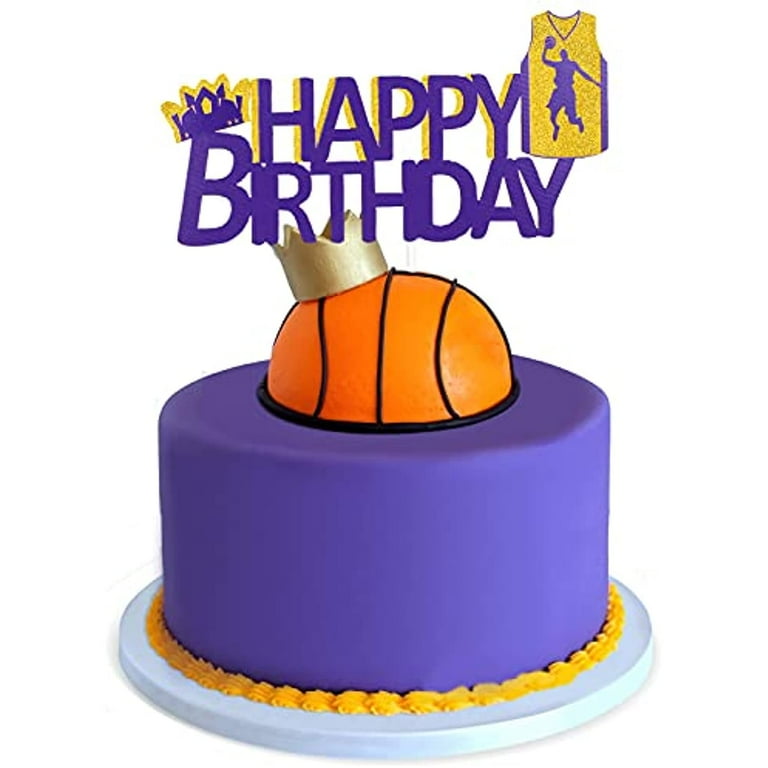 Lakers cake topper decoration for birthday party