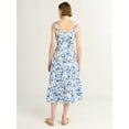 thumbnail image 3 of Free Assembly Women's and Women's Plus Sleeveless Square Neck Cotton Midi Dress, Sizes XS-4X, 3 of 4