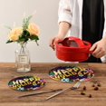 thumbnail image 6 of SKYSONIC Christmas Bell Leaves Pot Holders Trivets, 2 Pcs Heat Resistant Trivets,Happy Holidays Cotton Thread Weave Mats for Hot Pads Pans Pot Bowl Teapot for Kitchen Decor, 6 of 7