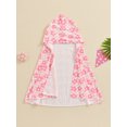 thumbnail image 3 of DDSBABAY 12M-5T  Kids Hooded Beach Towel Absorbent Cute Floral Pool Towels Wrap Quick Dry Bathrobe for Toddler Girls Boys Bath Shower, 3 of 9