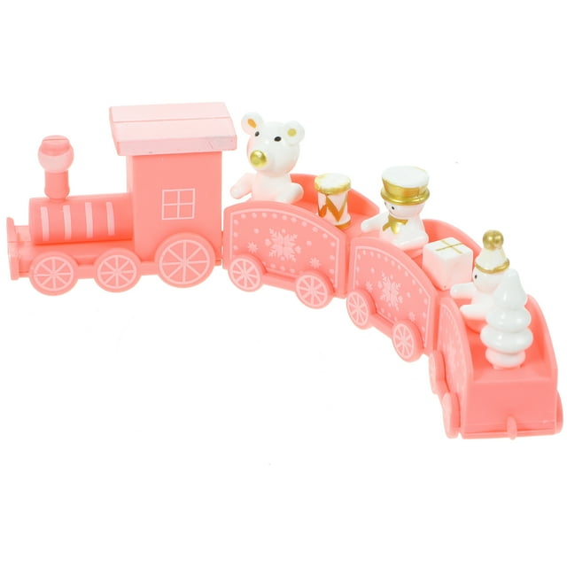 Adorno navideño de tren pequeño, decoración navideña de escritorio.