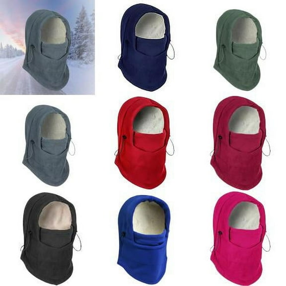 Cheers US Balaclava Ski Mask Winter Face Mask Cover for Extreme Cold Weather Fleece Hood Snow Gear for Men & Women Unisex Double Layer Polar Fleece Cycling Skiing Hat