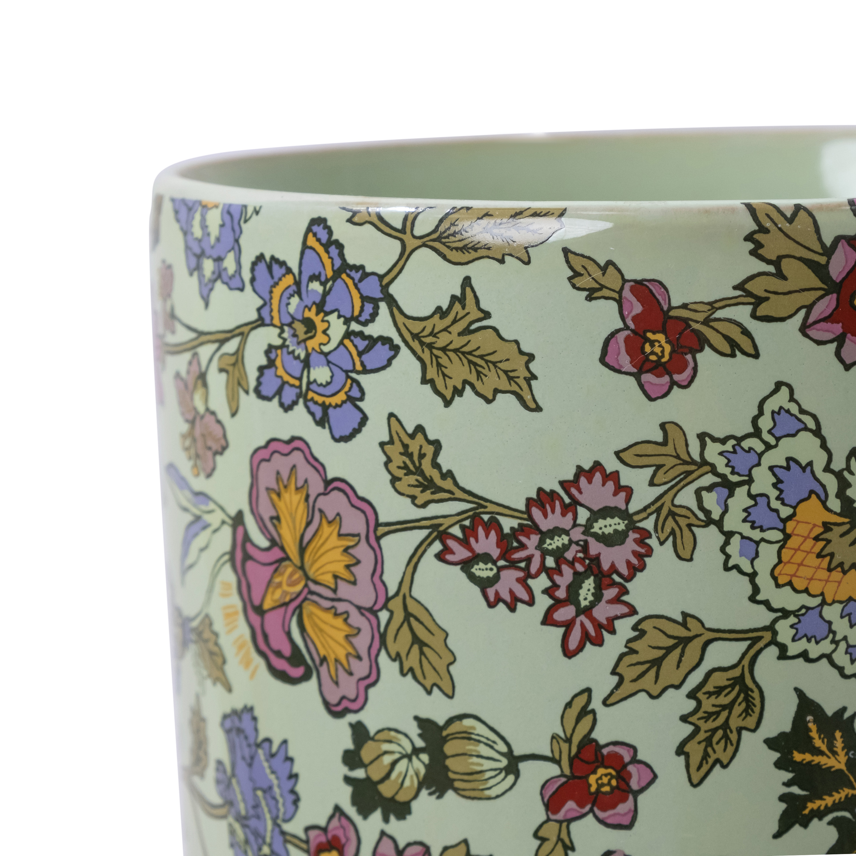 Beautiful by Drew Barrymore 8-Inch Sage Ceramic Footed Planter photo 4