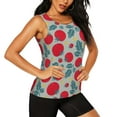 thumbnail image 2 of Bixox Women's Tomato Printed Sleeveless Fitness Workout Running Quick-Dry Tank Top, 2 of 7