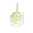 thumbnail image 2 of Vickerman 6" Artificial White Rose Ball, Pack of 2, 2 of 3