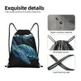 thumbnail image 4 of Wukai Ocean Turtle Drawstring Backpack Bag Sport Gym Sackpack Large Size String Backpack Cinch for Women Men-Small, 4 of 6