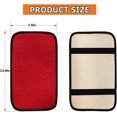 thumbnail image 2 of Yazoeia Car Center Console Cover, Anti-Slip Breathable All Seasons Automotive Mesh Armrest Box Pad Cover for Comfortable Support, Vehicle Interior Decor Universal for SUV, Truck, RV（Red）, 2 of 6
