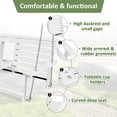 thumbnail image 4 of Poly Lumber 3-Seat Porch Swing, HIPS 5-Feet Bench Swing with Foldable Cup Holders,18/8 Stainless Steel Hardware, High Backrest and Deep Contoured Seat, White, 4 of 6
