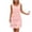 Pink, variant on Tqcoqu Women's Chiffon Tiered Ruffle Dress,Round Neck Sleeveless Knee Length Casual Cocktail Dresses,2026 Trendy Clothes,Army Green Women's S-XXL