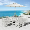 thumbnail image 5 of JUSTLET 6 PC Outdoor Patio Furniture Set, Patio Dining Sets, 5 Chairs and 1 Table, White, 5 of 10
