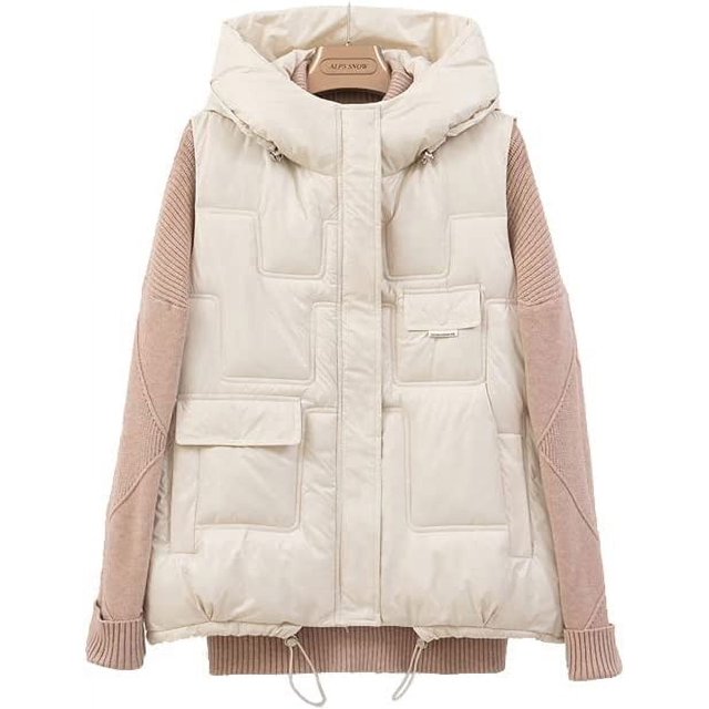 LinYooLi Quilted Down Vest for Women Sleeveless Winter Puffer Vest Coats Fashionable Jacket 2022