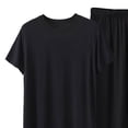 thumbnail image 5 of BaoFuBaoMei Lounge Sets for Men 2 Piece Big and Tall Crew Neck Pajamas Short Sleeve Top Joggers Sleepwear Sets Solid Soft Loungewear with Pockets, 5 of 5