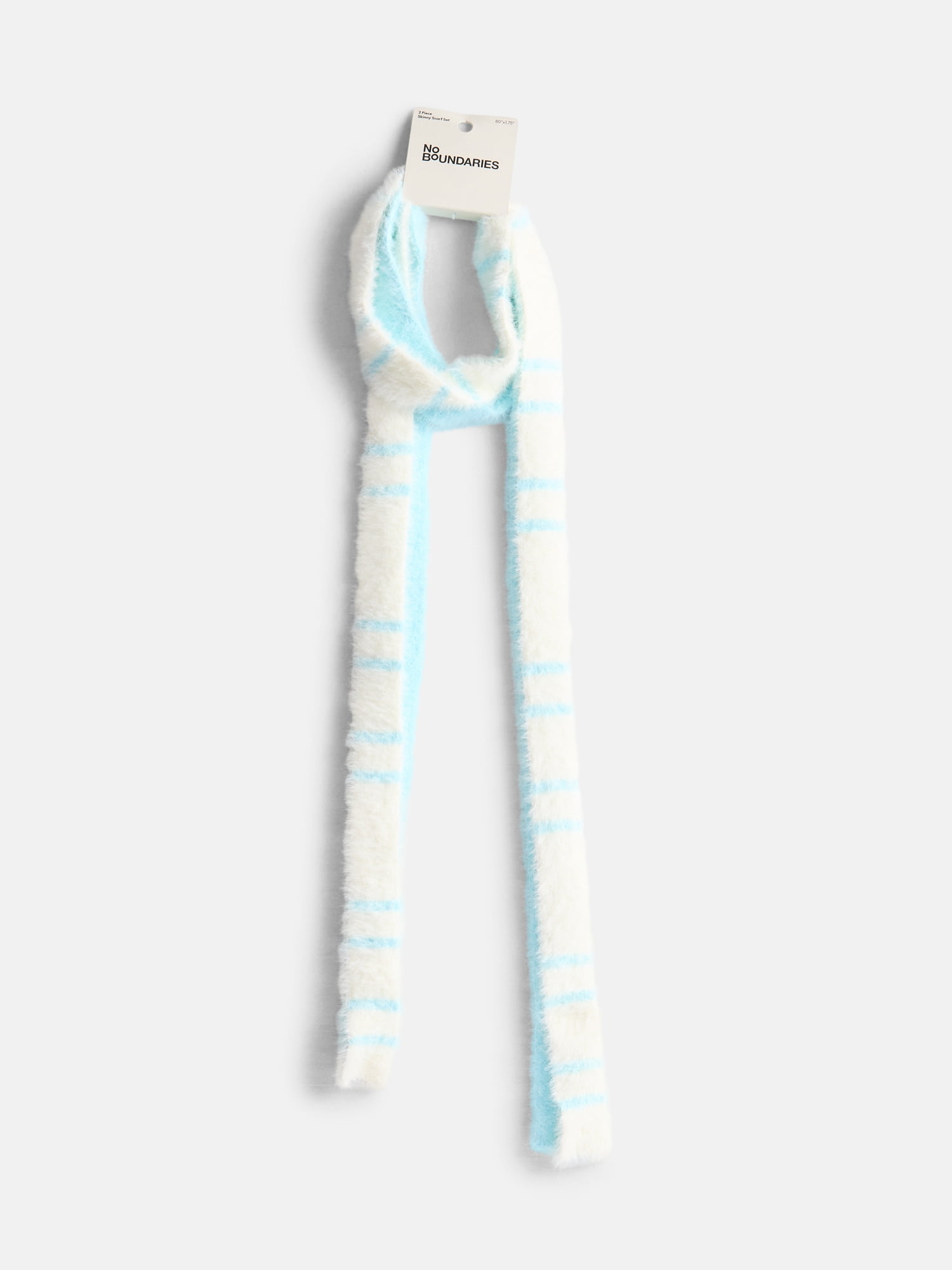 No Boundaries Women's Skinny Scarf, Starlight Blue Stripe
