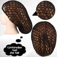 thumbnail image 2 of Hair Net Geyoga para mujer, tejido de rayón, para dormir, color negro, 2 of 7